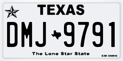 TX license plate DMJ9791