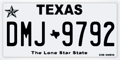 TX license plate DMJ9792