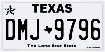 TX license plate DMJ9796