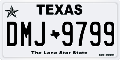 TX license plate DMJ9799