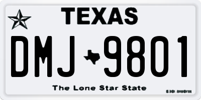 TX license plate DMJ9801