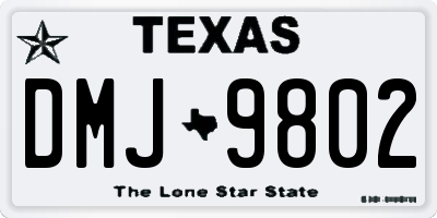 TX license plate DMJ9802