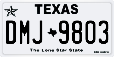 TX license plate DMJ9803