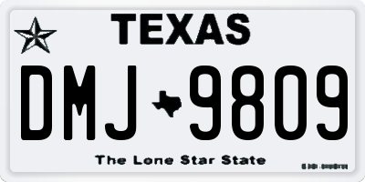 TX license plate DMJ9809