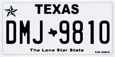 TX license plate DMJ9810