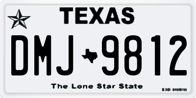 TX license plate DMJ9812