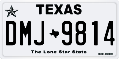 TX license plate DMJ9814