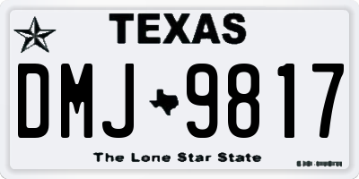 TX license plate DMJ9817