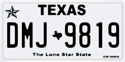 TX license plate DMJ9819