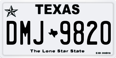 TX license plate DMJ9820