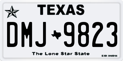 TX license plate DMJ9823