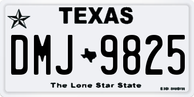 TX license plate DMJ9825