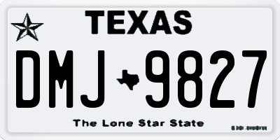 TX license plate DMJ9827