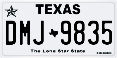 TX license plate DMJ9835