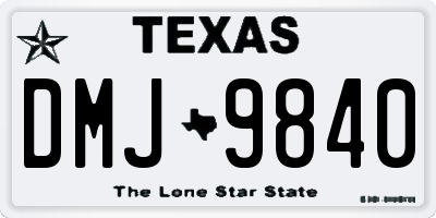 TX license plate DMJ9840