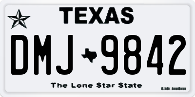 TX license plate DMJ9842