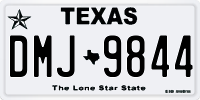 TX license plate DMJ9844