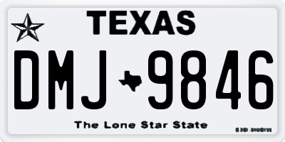TX license plate DMJ9846