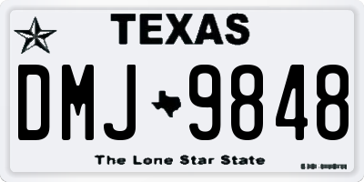 TX license plate DMJ9848