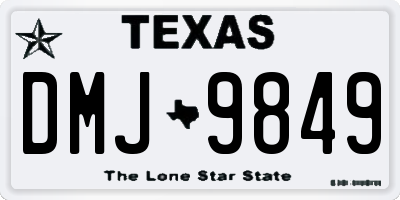 TX license plate DMJ9849