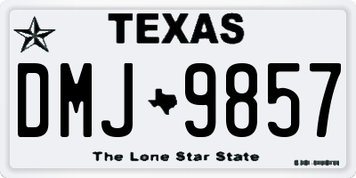 TX license plate DMJ9857