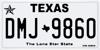 TX license plate DMJ9860