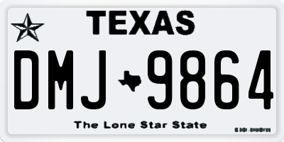 TX license plate DMJ9864