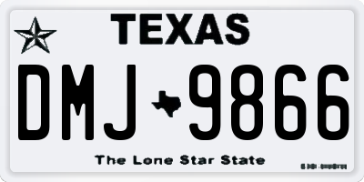 TX license plate DMJ9866