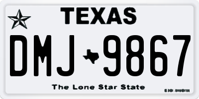 TX license plate DMJ9867