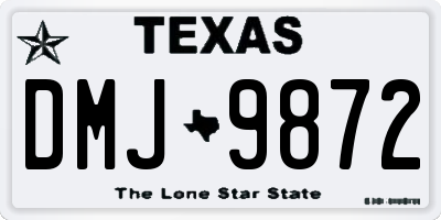 TX license plate DMJ9872