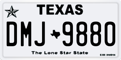TX license plate DMJ9880