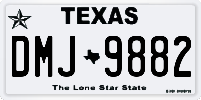 TX license plate DMJ9882