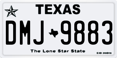 TX license plate DMJ9883
