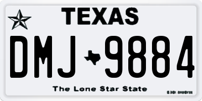 TX license plate DMJ9884