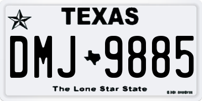 TX license plate DMJ9885