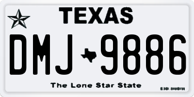 TX license plate DMJ9886