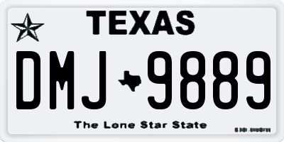 TX license plate DMJ9889