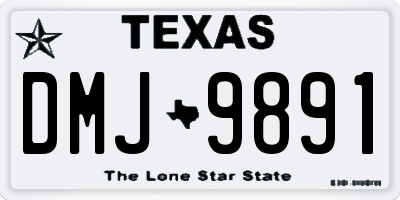 TX license plate DMJ9891