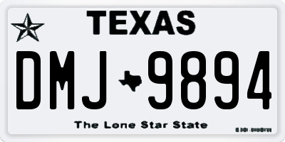 TX license plate DMJ9894