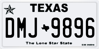 TX license plate DMJ9896