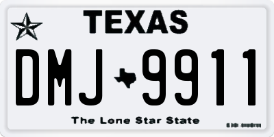 TX license plate DMJ9911
