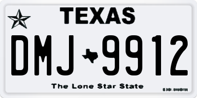 TX license plate DMJ9912