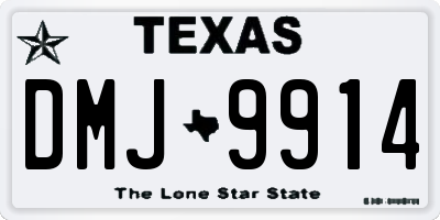 TX license plate DMJ9914