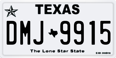 TX license plate DMJ9915