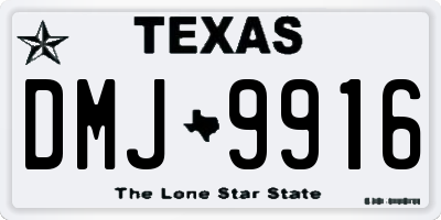 TX license plate DMJ9916