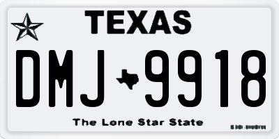TX license plate DMJ9918