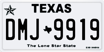 TX license plate DMJ9919