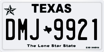 TX license plate DMJ9921