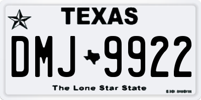 TX license plate DMJ9922