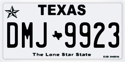 TX license plate DMJ9923